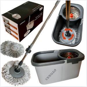 Ebruso Putzeimer Set in grau